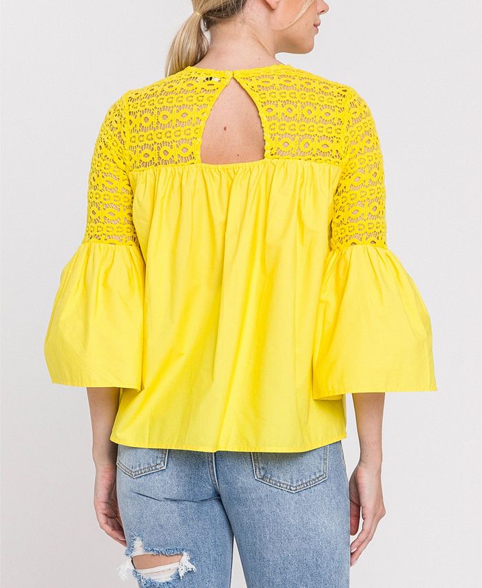 endless rose Lace Shirred Top Macy's