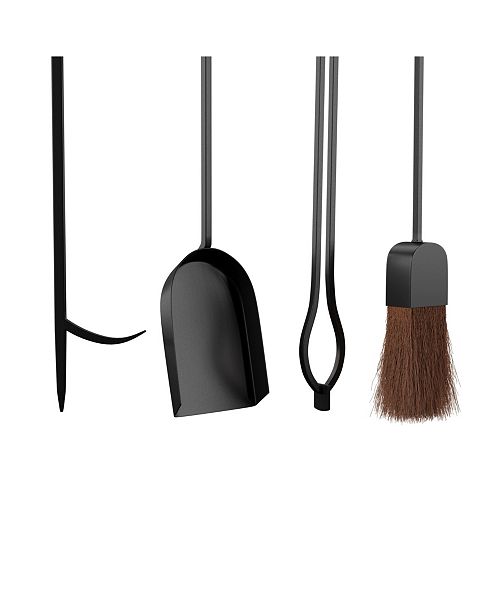 Southern Enterprises Birta Modern Fireplace Tools 4 Piece Set
