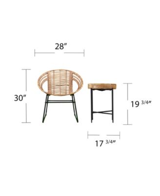 Marley Indoor or Outdoor 3 Piece Bistro Set
