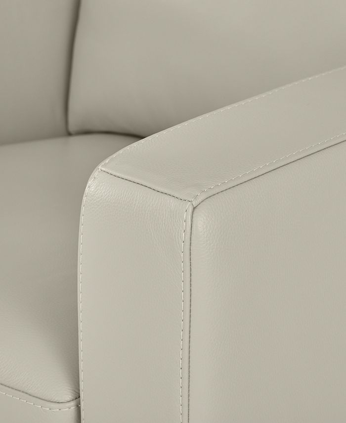 Macy's Jennis 35" Leather Arm Chair, Created for Macy's & Reviews