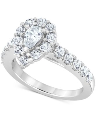Certified Diamond Pear Halo Bridal Set (2 ct. t.w.) in 18k White, Yellow or Rose Gold