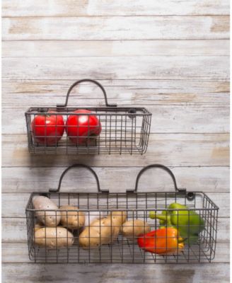Small Wire Wall Basket Set of 2