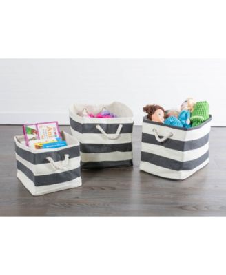 Paper Bin Stripe Rectangle Small