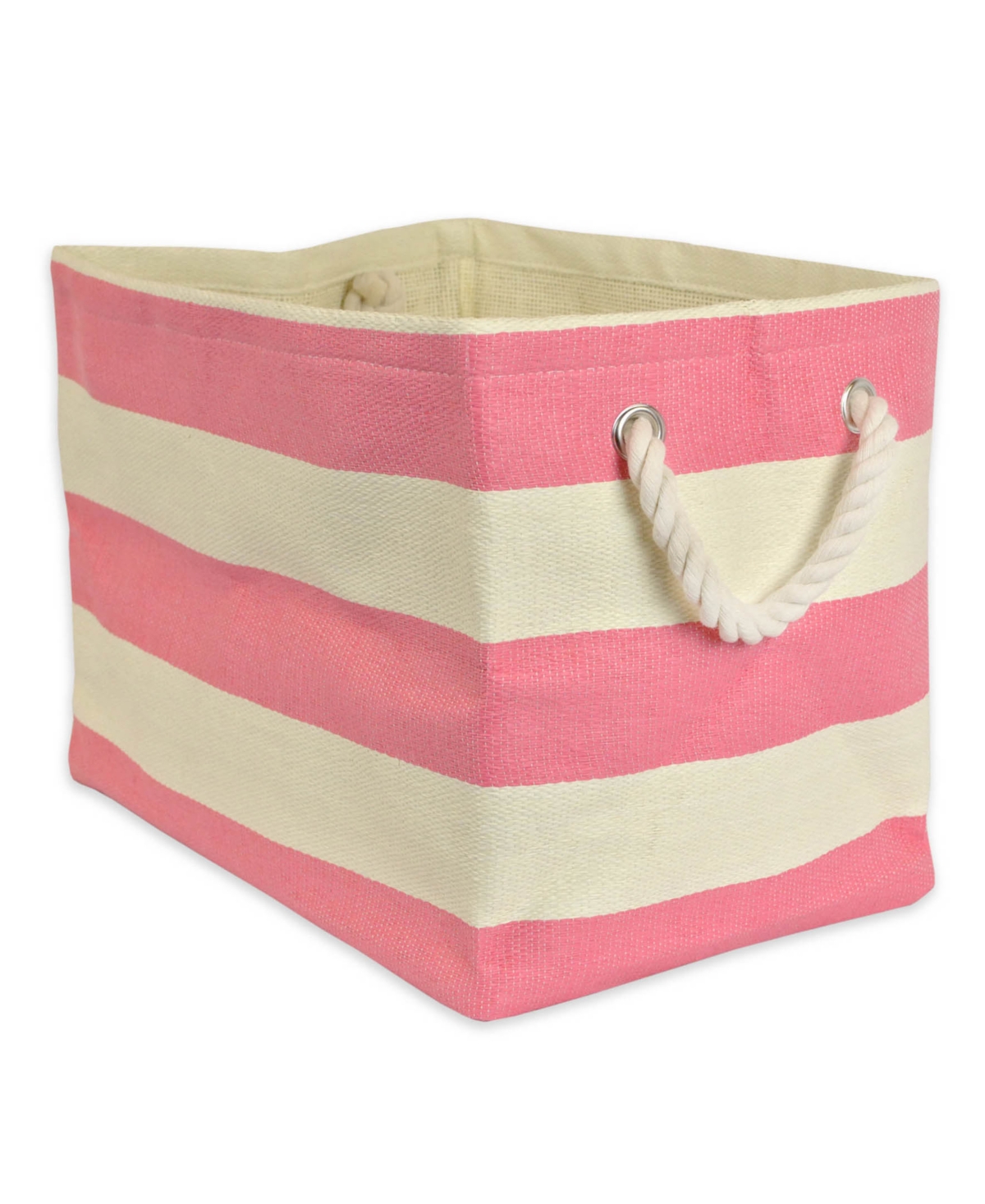 Paper Bin Stripe Rectangle Large - Pink
