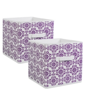 Design Imports Non-woven Polyester Cube Scroll Square Set of 2