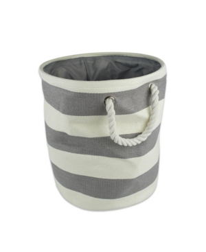 Design Imports Paper Bin Stripe Round Small