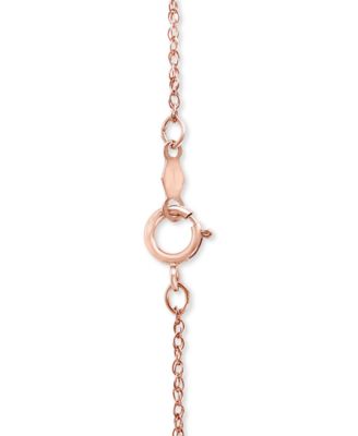 Sapphire (1/6 ct. t.w.) & Diamond (1/10 ct. t.w.) 18" Pendant Necklace in 14k Rose Gold (Also Available in Yellow Gold or White Gold)