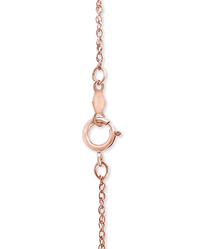 LALI Jewels - Sapphire (1/6 ct. t.w.) & Diamond (1/10 ct. t.w.) 18" Pendant Necklace in 14k Rose Gold and White Gold