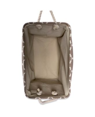 Polyester Bin Lattice Brown Rectangle Large