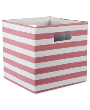 Design Imports Striped Polyester Storage Bin