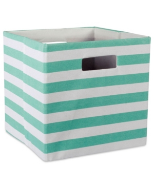 Design Imports Striped Polyester Storage Bin