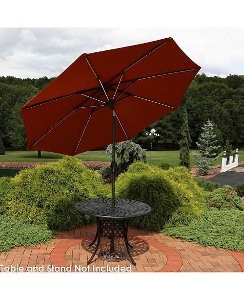Sunnydaze Decor Spun Poly Solar Lights 9 Tilting Outdoor Patio Umbrella Reviews Furniture Macy S