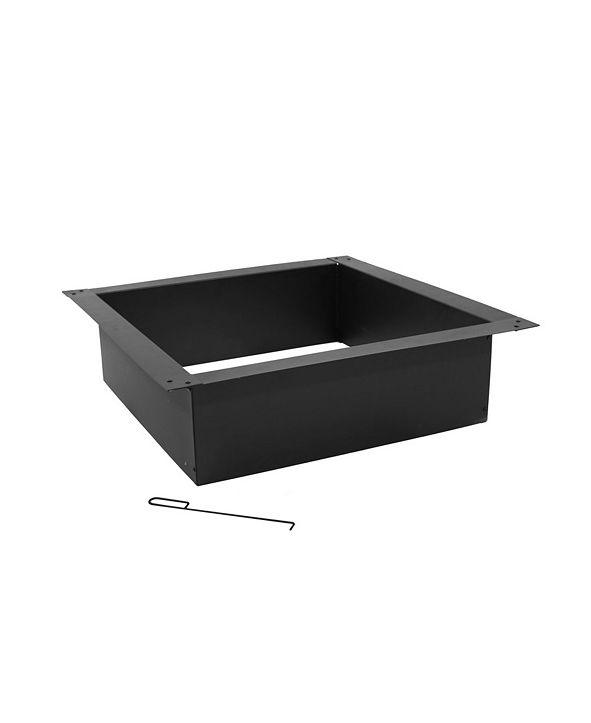 Sunnydaze Decor Large Square Fire Pit Ring Insert DIY Fire ...