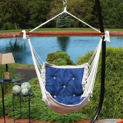 Large Tufted Victorian Hammock Chair Swing for Backyard and Patio - 300 lb Weight Capacity