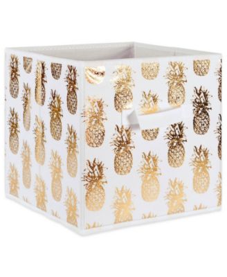 Non-woven Polyester Cube Pineapple Square Set of 2