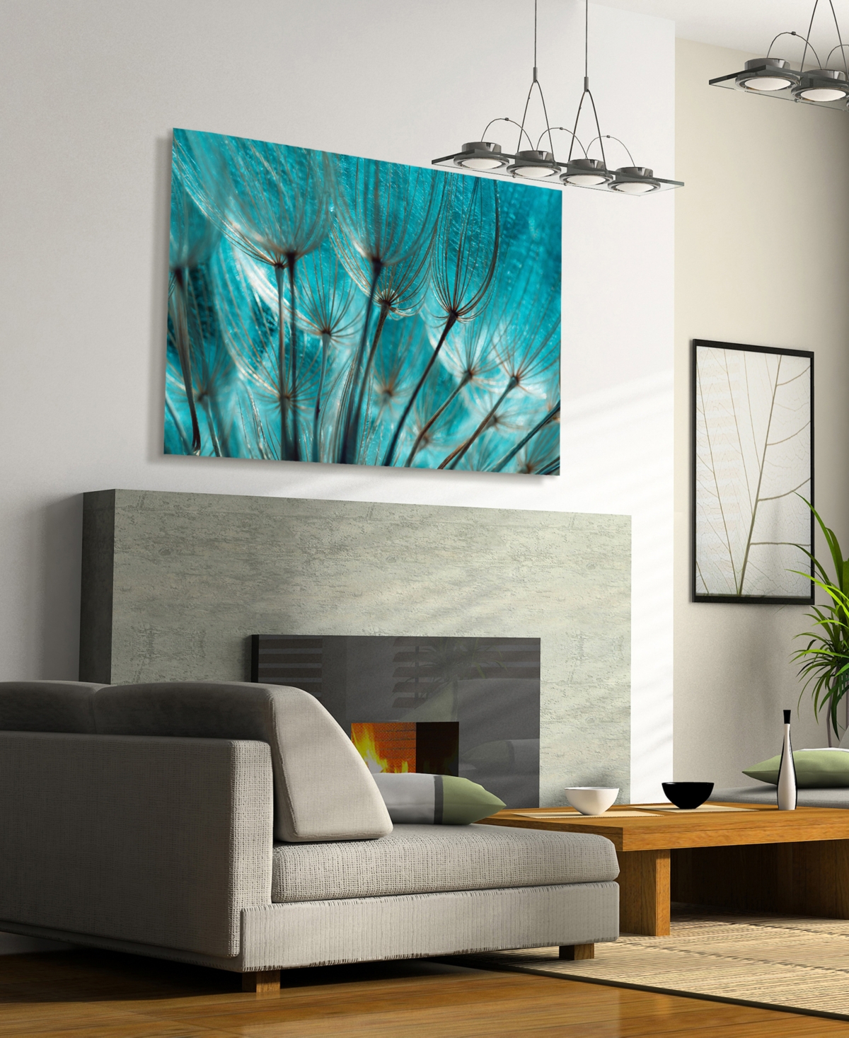 Empire Art Direct Dandelion Frameless Free Floating Tempered Art Glass Wall Art by Ead Art Coop, 0.2