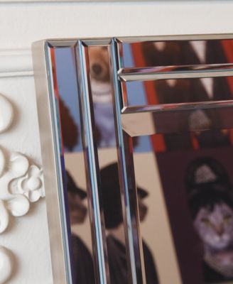 Moderno Stepped Beveled Rectangle Wall Mirror, 54" x 24" x 1.18"