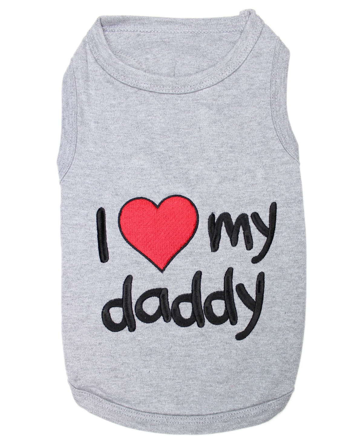 I Love Daddy Dog T-shirt - Gray