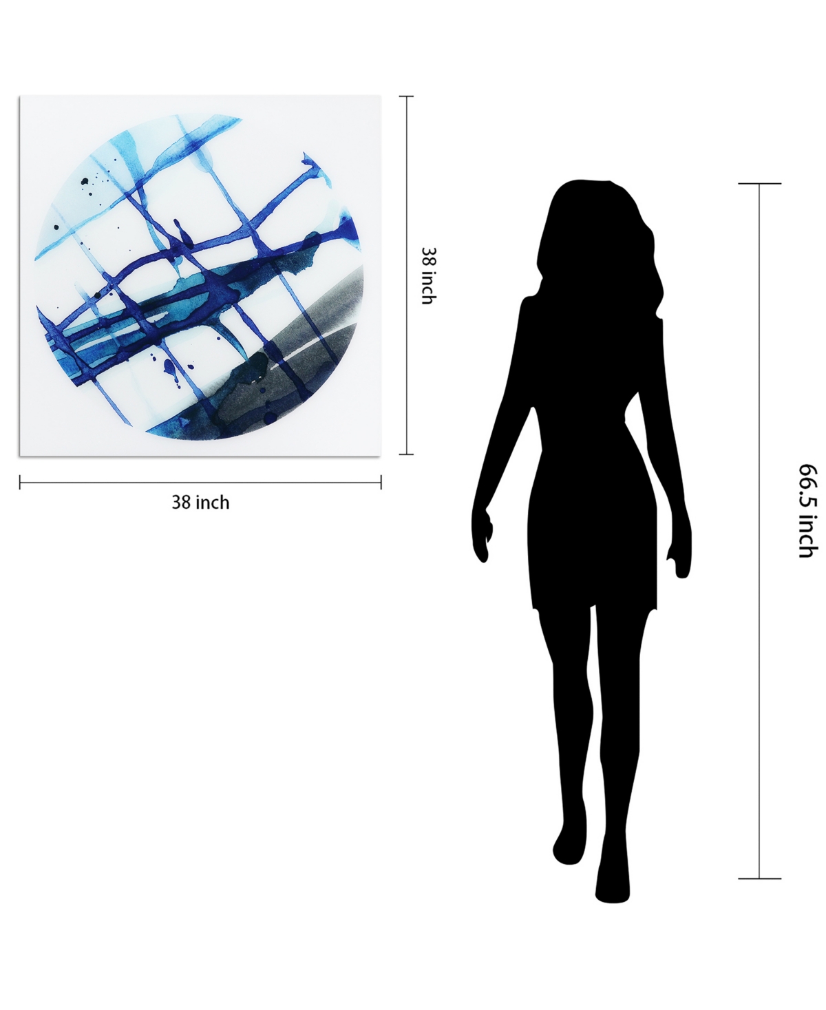 Empire Art DirectStripes 2 Frameless Free Floating Tempered Glass Panel Graphic Abstract Wall Art, 0.2