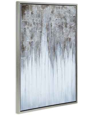 Iceberg Textured Metallic Hand Painted Wall Art by Martin Edwards, 40" x 30" x 1.5"