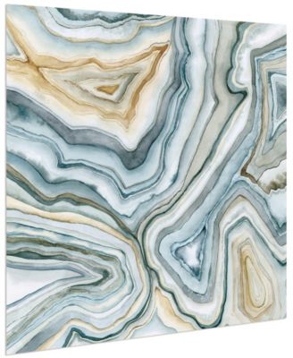 Agate Abstract I Frameless Free Floating Tempered Art Glass Abstract Wall Art by EAD Art Coop, 38" x 38" x 0.2"