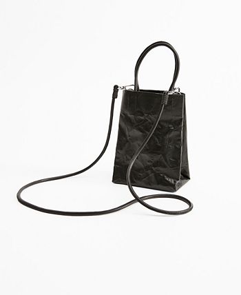 Mango wrinkled shop effect bag