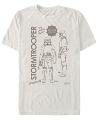 Star Wars Men's Mandalorian Storm Trooper Toy Action Figure T-shirt