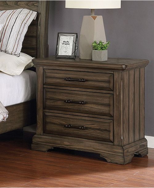 Furniture Of America Androscoggin 3 Drawer Nightstand With Usb Outlet Reviews Furniture Macy S