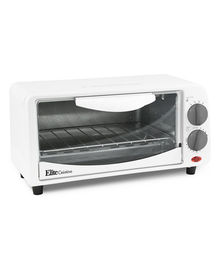 Elite Cuisine 2 Slice Toaster Oven with Broiler & Timer Macy's