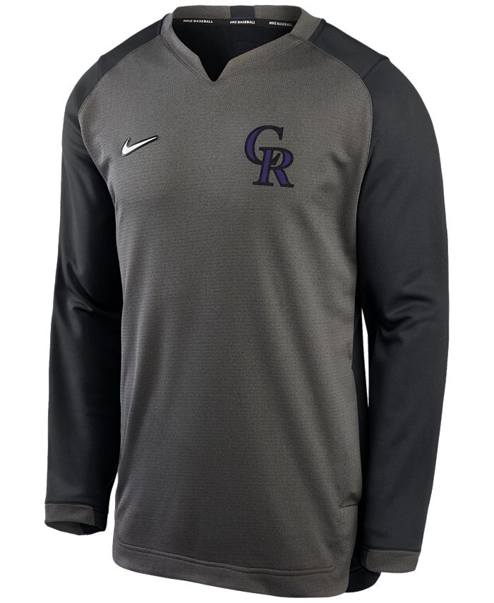 Nike Men's Colorado Rockies Authentic Collection Thermal Crew ...