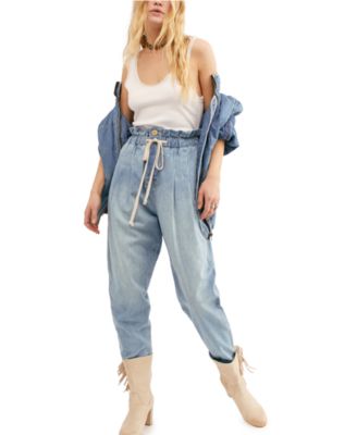 Free People Women's Margate Pleated Trousers Wine Size Large