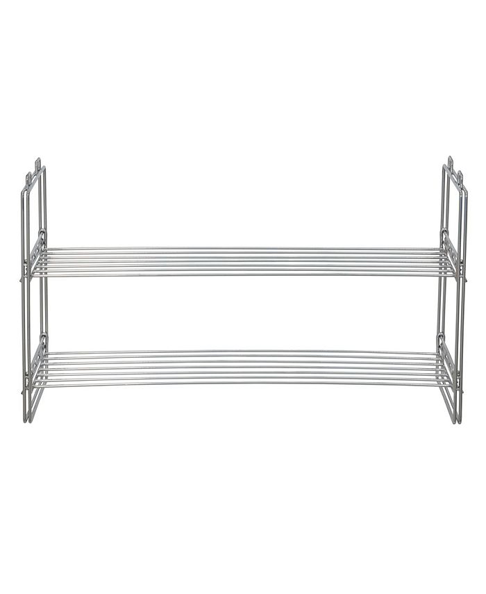 Household Essentials 2 Tier Shoe Rack, Stackable Wire Frame, Holds 6 to ...