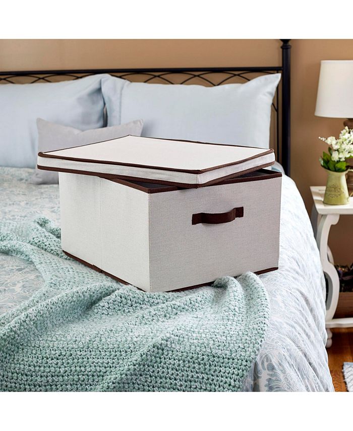 Household Essentials Large Canvas Storage Box Macy's