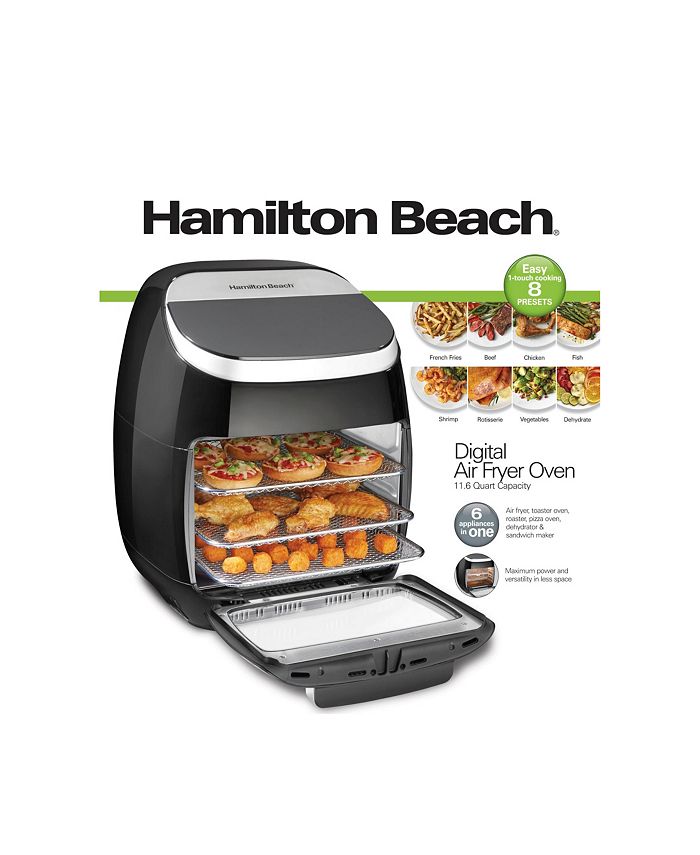 Hamilton Beach 11L Digital Air Fryer Oven with Rotisserie and Rotating Basket Macy's