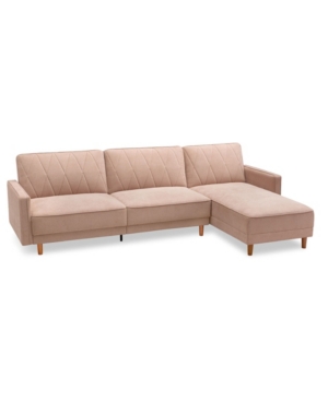 Gold Sparrow Riverside Convertible Sofa Bed Sectional In Tan