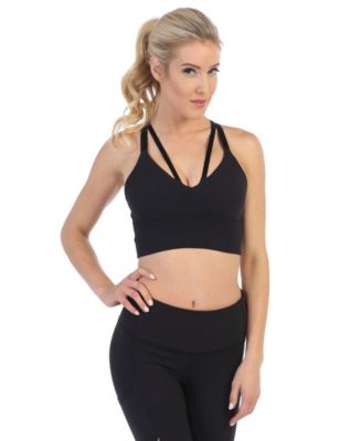 strappy back sports bra