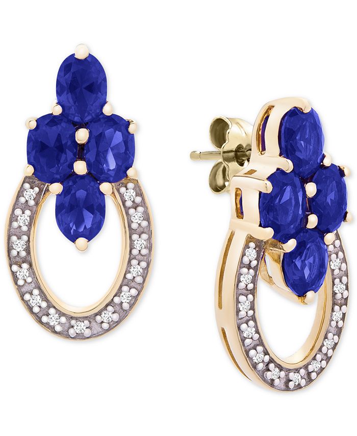 macy's black sapphire earrings