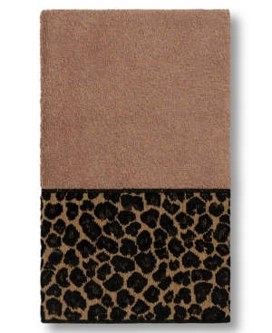 Linum Home Spots Embellished Hand Towel In Brown
