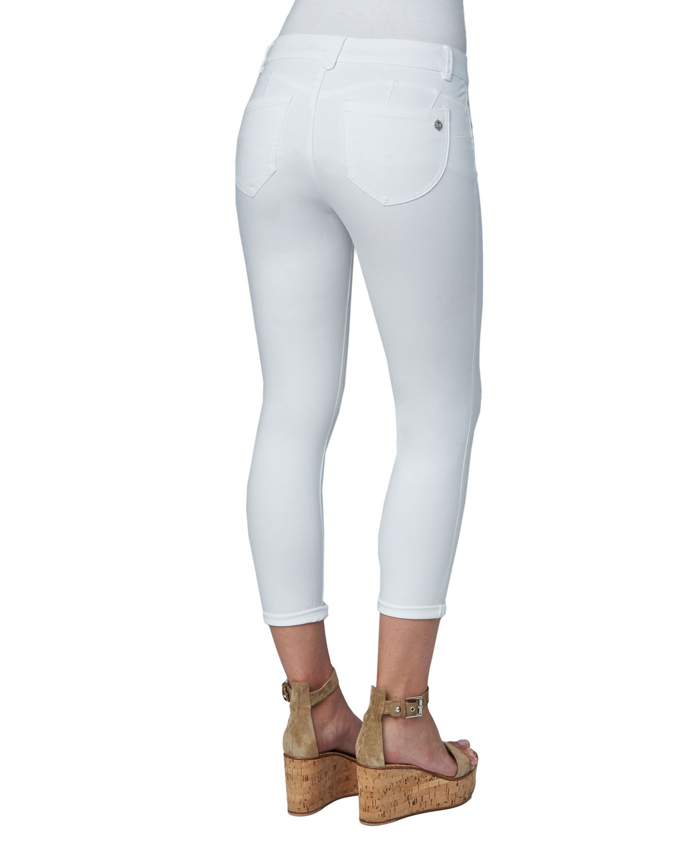 Женские джинсы Democracy "Ab" Solution Mid-Rise Ankle White Skimmer, цвет: Оптический белый — фото 2