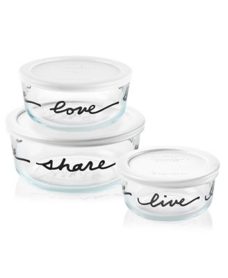 Pyrex - Celebrations Decorated 6-Pc. Food Storage Containers
