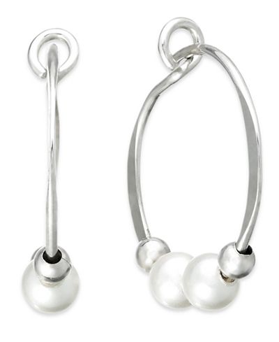 earrings coyote hoop jody austrian bead pearl crystal sterling silver