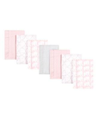 Hudson Baby Girls 7Pk Flannel Burp Cloth - Girl Elephant 24$