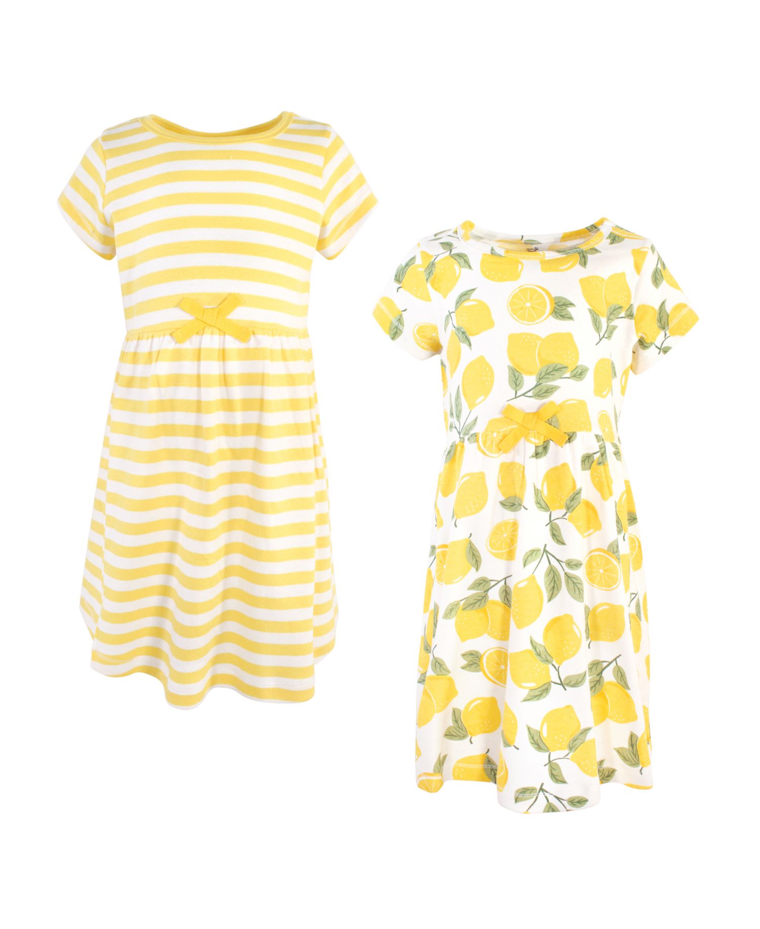 Little Girls Natural Cotton Dresses Featuring Both Short and Long Sleeves