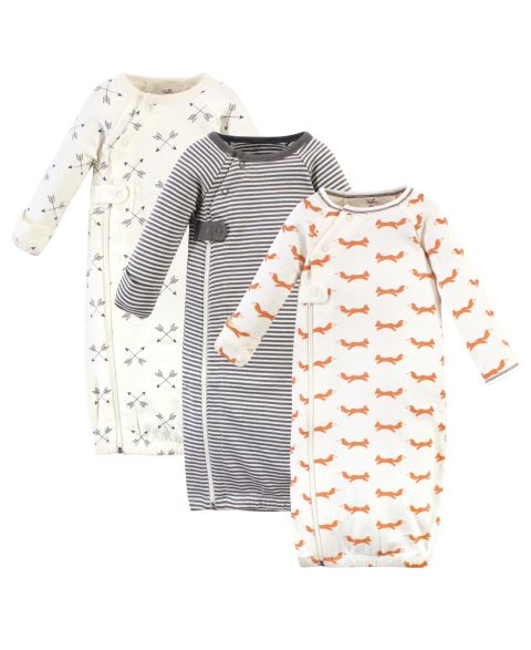 Платья Touched by Nature Full-Zip Natural Cotton Sleep Gown для мальчиков-малышей