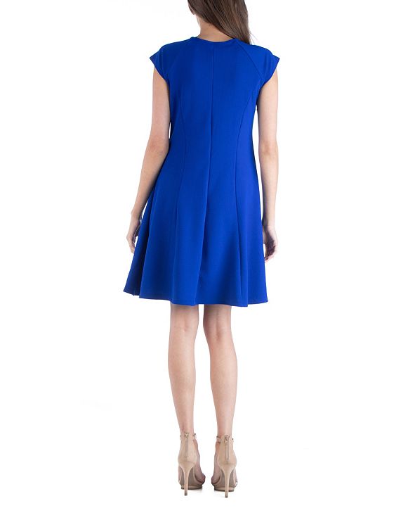 24seven Comfort Apparel Scoop Neck A-Line Dress with Keyhole Detail ...