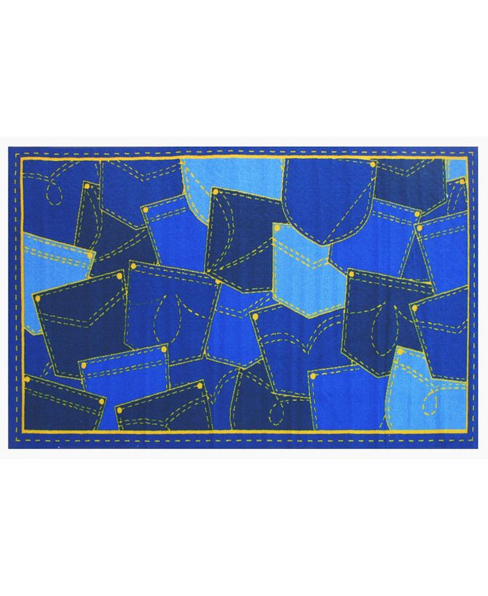 Fun Rugs Fun Time Jean Pockets 19" x 29" Area Rug Macy's