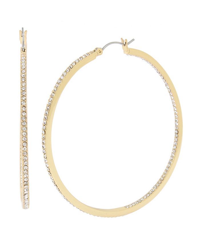 Jessica Simpson Pave Hoop Earrings 2.5