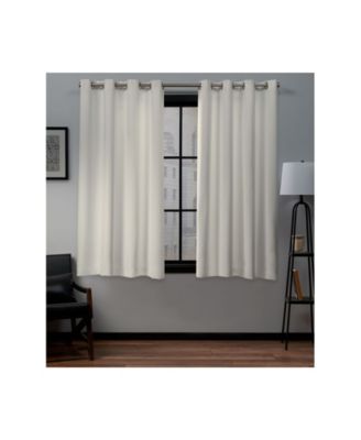 Exclusive Home Curtains Academy Total Blackout Grommet Top Curtain Panel Pair In Ivory