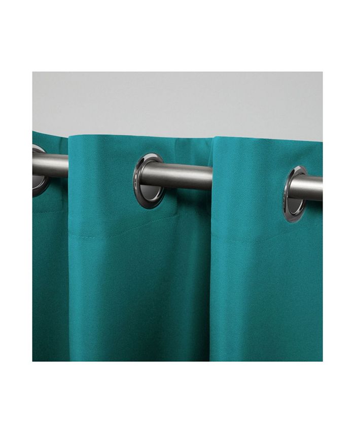 Exclusive Home Curtains Indoor Outdoor Solid Cabana Grommet Top