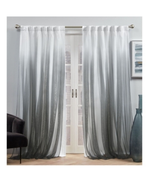 Exclusive Home Curtains Crescendo Lined Blackout Hidden Tab Curtain Panel Pair, 54" X 84", Set Of 2